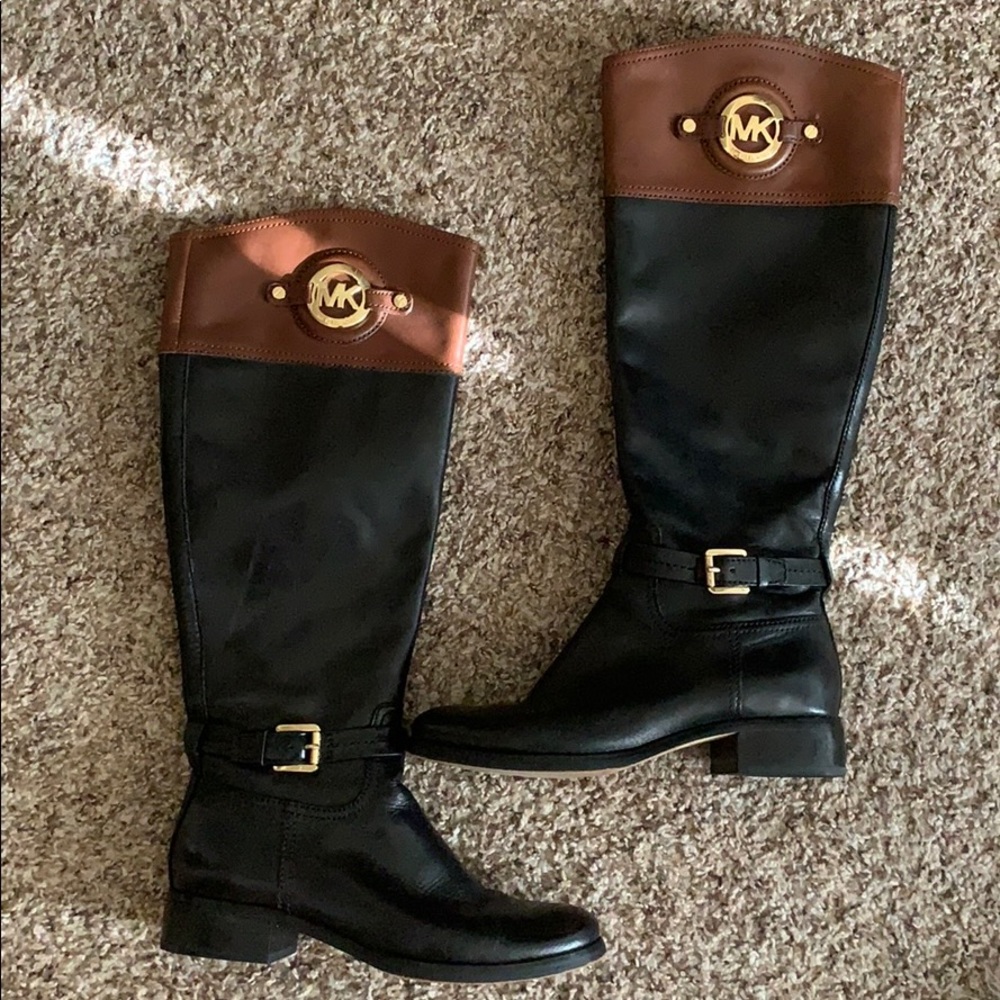 Stockyard two-tone Michael Kors riding boots